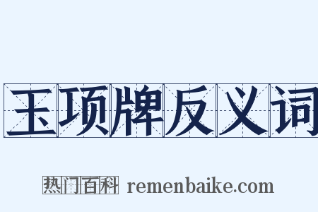 玉项牌反义词是什么意思的图片